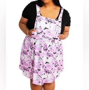 Cakeworthy The Nightmare Before Christmas Pink & White Overall Skirt